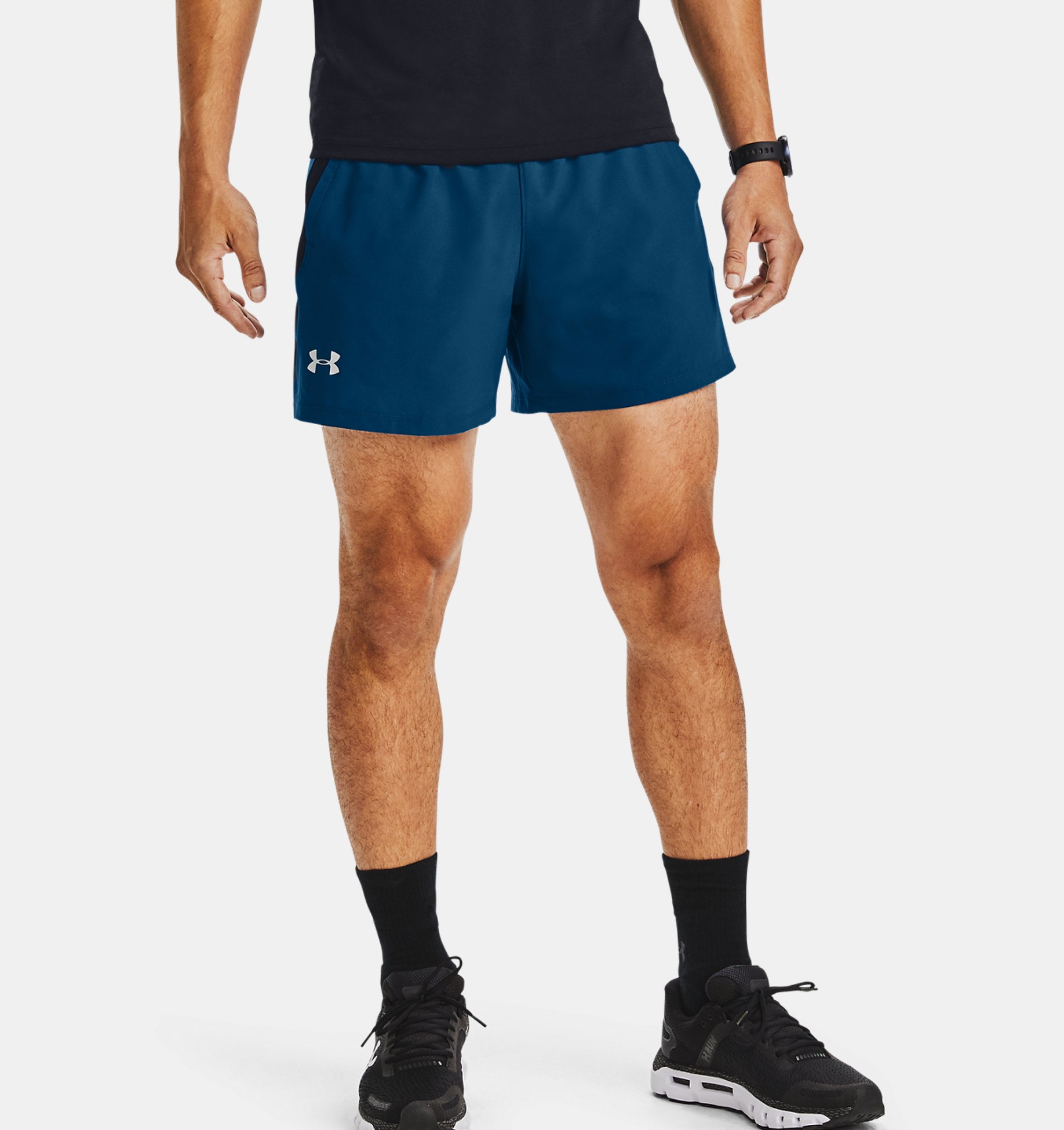 Under Armour Launch SW 5 Inch Mens Running Shorts Black 